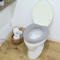 カキウチ 便座カバー SELECT JUST FIT トイレ便座カバー O型 グレー 463368 1個（直送品）