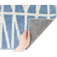 オカトー トイレマット 55×60cm ナチュラル 柄 ブルー 413659 1個（直送品）