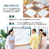 プラス グループワーク向け小型ホワイトボード A3両面 ブルー 538198 1台