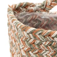 コットンカラー編み ポットS オレンジ studio CLIP