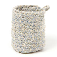 コットンカラー編み ポットS ブルー studio CLIP