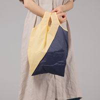 リップ切り替えエコバッグ イエロー×ブラック studio CLIP