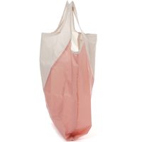 リップ切り替えエコバッグ ベージュ×ピンク studio CLIP