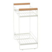 キッチンラック 2段 HOUSEHOLD GOODS ウッド×ホワイト studio CLIP