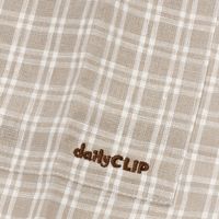 daily CLIP リネンエプロン チェック studio CLIP