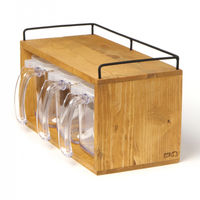 キャニスター付きウッドラック ナチュラル studio CLIP