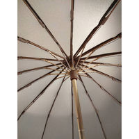 共栄工業 折りたたみ傘 55cm 手開き 耐風 16本骨 ブラウン 28162 1セット(1本×6)（直送品）