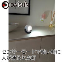大進 人感 センサーライト 吸盤 屋外 防雨 電池 LED DLB-N600B-2 1セット（1台×2）（直送品）