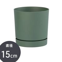 【園芸用品】Prosperplast PROSP TUBOカラーポット　鉢カバー 15 グリーン 45040 1個