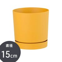 【園芸用品】Prosperplast PROSP TUBOカラーポット　鉢カバー 15 マスタード 45038 1個