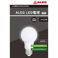 LED電球 E26 40W形 昼白色 広配光 ALEG LDA5N-40A60/W50K 1個