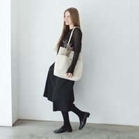 センバドー 合皮シンプルタックトート バッグ GY 621-9007 1個（直送品）