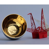 カンダ 18-8ステンレス二重構造 ORIZURU ぐい呑み(内面24金メッキ) 4560433025989 1個（直送品）