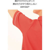 カーシーカシマ HEARTGREEN AIR THROUGH POLO 半袖ポロシャツ アースブラウン L HSP003（わけあり品）