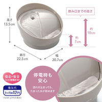 ピュアクリスタル ミューティー 猫用 給水器 ムーングレー 950ml ジェックス（わけあり品）