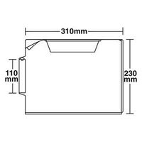 日本ホップス カルテフォルダー シングル ストッパー付 A4ヨコ CF-A4LC-2WST-50 1箱（50枚入）（直送品）