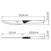 TRAMONTINA リーフ ステーキナイフ 23109/024 1本（直送品）