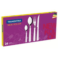 TRAMONTINA ニューカラー テーブルウェア 24点セット 黒 23199/062 1セット（直送品）