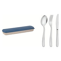 TRAMONTINA バイミー オールステンレステーブルウェア 3点セット ケース付き 青 61229/000 1セット（直送品）