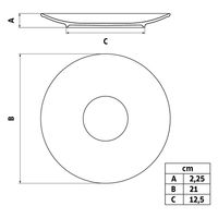 TRAMONTINA アテナ デザートプレート 21cm 96010/606 1枚（直送品）