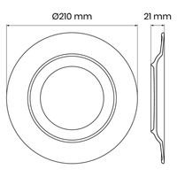 TRAMONTINA フルオリタ デザートプレート 21cm 96880/009 1枚（直送品）