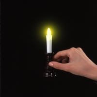 旭電機化成 燭台付安心のろうそく(小)(電池無) ブラウン ろうそく型LEDライト ARO-4202N DB 1個（直送品）