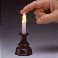 旭電機化成 安心のろうそくミニ(電池無) ブラウン ろうそく型LEDライト ARO-5202N DB 1個（直送品）