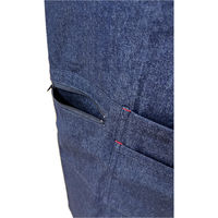 ZacZac 多機能付き8オンスデニム無地エプロン Mサイズ ネイビー 300467 1枚（直送品）
