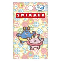パイオニア SWIMMER ワッペン シール・アイロン接着 縦約38mmx幅約43mm AIP400-AIP05 1セット(3袋)（直送品）