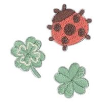 ナチュラルワッペン 3枚入 てんとう虫 シール ・ アイロン 接着 C705-70505 C 705-70505 1セット(3袋)（直送品）