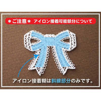 パイオニア レースモチーフワッペン(リボン)ハンドメイド・入園・入学準備 アイロン接着タイプ ORG251-23053 1セット(3袋)（直送品）
