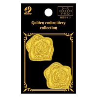 【Golden embroidery collection】ワッペン シール・アイロン両用タイプ (バラ) RC350-25058（直送品）