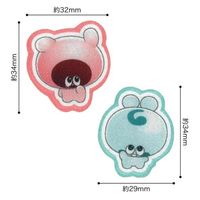 パイオニア 『ぷにるんず』2個付きワッペン あいるん×ともるん シールアイロン両用タイプ TOM600-TOM66 1セット(3袋)（直送品）