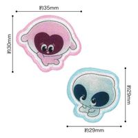 パイオニア 『ぷにるんず』2個付きワッペン らぶるん×うるるん シールアイロン両用タイプ TOM600-TOM68 1セット(3袋)（直送品）