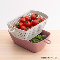 【アウトレット】貝印 3点セット ザル バット フタ付 調理 オールドラズベリー 000DH6303 1個