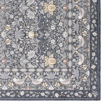 川島織物セルコン モリスデザインスタジオ いちご泥棒 ラグ 2000×2400mm ダークグレー KF1709_44DGR 1枚（直送品）