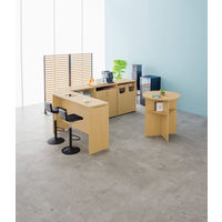 well-be ハイスツール（昇降式）ブラック塗装× 背付ブラック 座面高さ615～740mm 幅392mm　1脚　【ハイチェア】