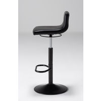 well-be ハイスツール（昇降式）ブラック塗装× 背付ブラック 座面高さ615～740mm　1セット(2脚)　【ハイチェア】