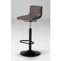 well-be ハイスツール（昇降式）ブラック塗装× 背付ブラウン 座面高さ615～740mm　1セット(2脚)　【ハイチェア】