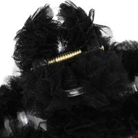 チュールフリルバンスクリップ ブラック LAKOLE/ラコレ