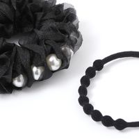 パールチュールヘアゴム3点セット ブラック LAKOLE/ラコレ