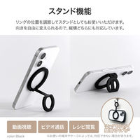 MagSafe対応 スマートフォンリング「MAGTUS」Ring W-Magnet ブラック（直送品）