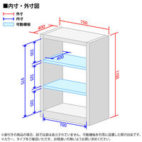 オカムラ ジャスタスラック　収納(エンド専用)横連結用 3段 幅750×奥行400×高さ1100ｍｍ ブラック 1台 オリジナル