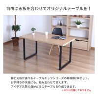 エイ・アイ・エス 金属角枠脚 ダイニングタイプ 幅630×奥行50×高さ695mm ブラック TBK-R69BK 1セット(2本入)（直送品）