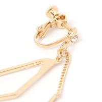 チェーンロングバーイヤリング ゴールド LAKOLE/ラコレ