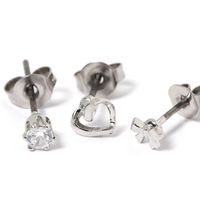 プチモチーフMIXピアス5点セット2 シルバー LAKOLE/ラコレ