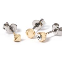 サークルビジューピアス5点セット ゴールド LAKOLE/ラコレ