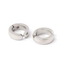 ステンレスぷっくりフープイヤリング2 シルバー LAKOLE/ラコレ