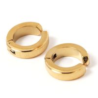 ステンレス切替フープイヤリング2 ゴールド LAKOLE/ラコレ