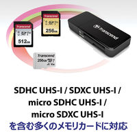Transcend（トランセンド）SD・microSDカード対応　カードリーダー RDF5 ブラック TS-RDF5K 1台